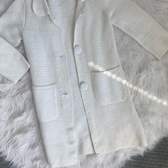 White j.crew knitted coat - Picture 2 of 8